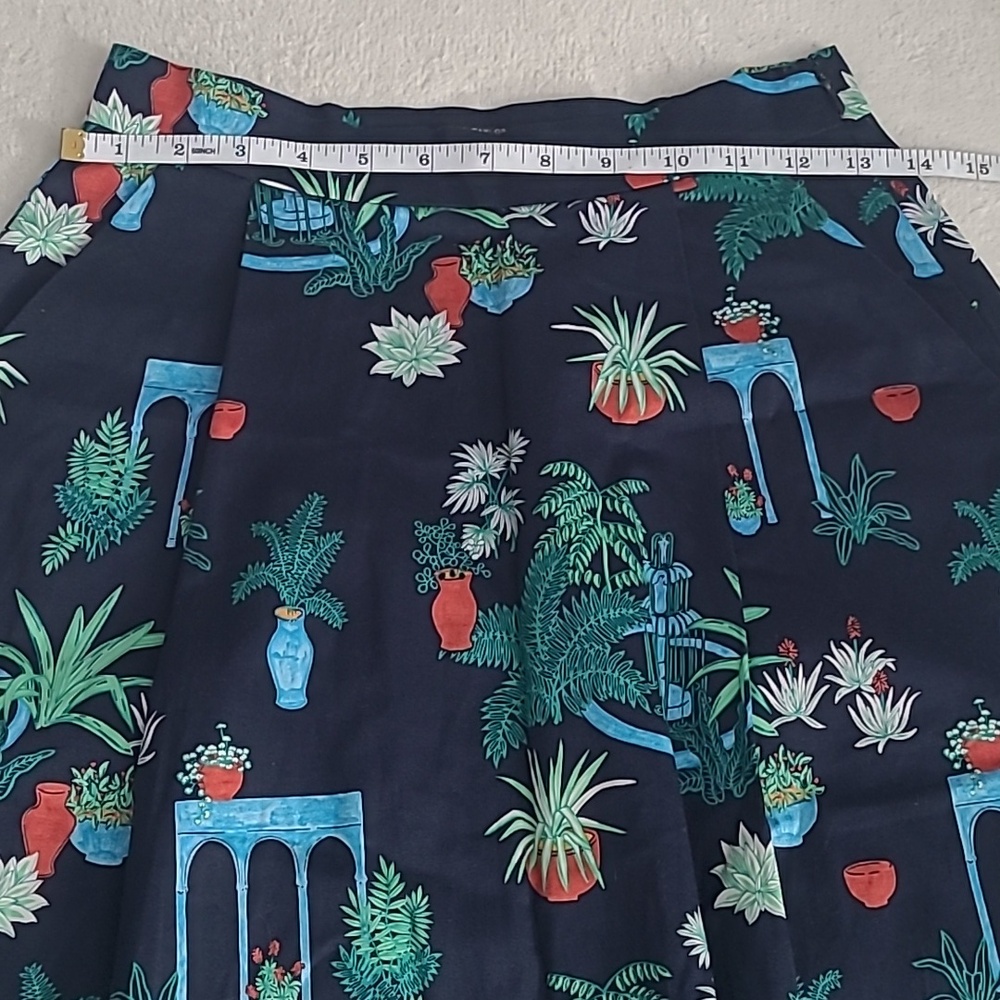 Ann Taylor Factory Petite Skirt 00P Floral A Line Garden Print Boho Cottagecore - Picture 9 of 16